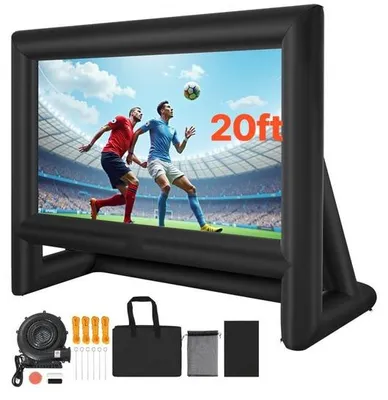 Obrázok produktu pre Nafukovacie premietacie plátno 476x200x378cm - Filmové plátno pre domáce kino - Veľkoformátové vonkajšie plátno