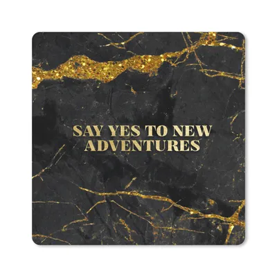 Produktbild von MuchoWow® Mauspad Mousepad Abenteuer - Gold - Glitzer - Marmor 20x20 cm - Mousepads - Maus Mat - Pad - Mausunterlage - Desk Mat - Bureauartikeln