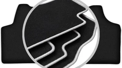 Produktbild von Fußmatten Velours Schwarz/Silber für Fiat Scudo II 2007-2016 Set 2-tlg