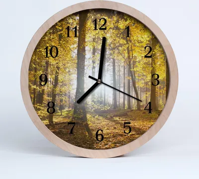 Produktbild von Holzuhr 30fi cm wanduhr - Herbstwald