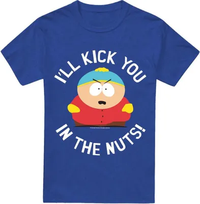 Imagen del producto de Camiseta uni para hombre/mujer de South Park, diseño "Kick You In The Nuts" (TV15382), talla S, color azul rey