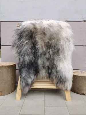 Produktbild von Seltene Island Schaffelle Grau geflammt.Größe:120cm - 130cm