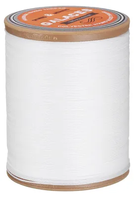 Nähgarn 220 m, Polyester-Wachsgarn 420D, rund, weiß