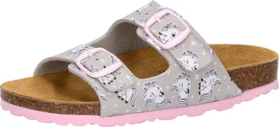 Produktbild von Pantolette Bioline Unicorn Größe 33 Synthetik Textil Gummi mit Schnallenverschluss verstellbar