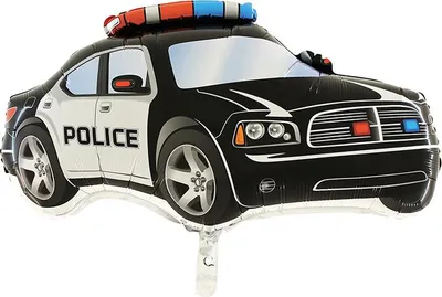 Produktbild von Polizei Folienballon schwarz 21"", 1 Stk.