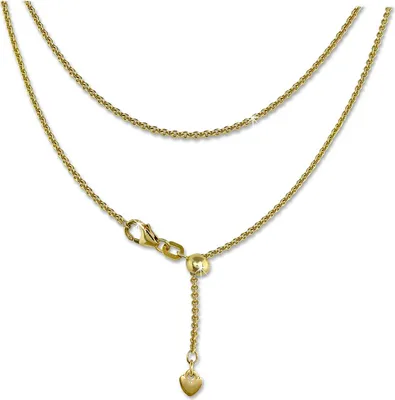 Produktbild von SilberDream Collier 45cm 925 Silber vergoldet Schmuck Herz silber gold SDK22645Y