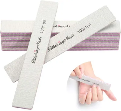 Produktbild von Professionelle Nagelfeile 80/100/180 Körnung, Doppelseitig, Waschbar, Für Nagelkunst