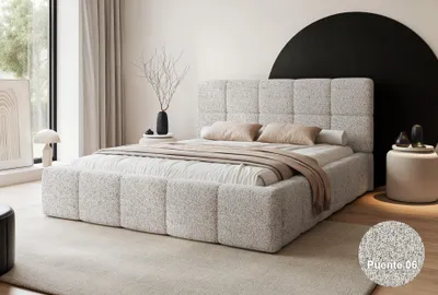 Produktbild von Polsterbett FADO 140x200 - Metall - Lattenrost mit Stauraum - beige  -Puente 06