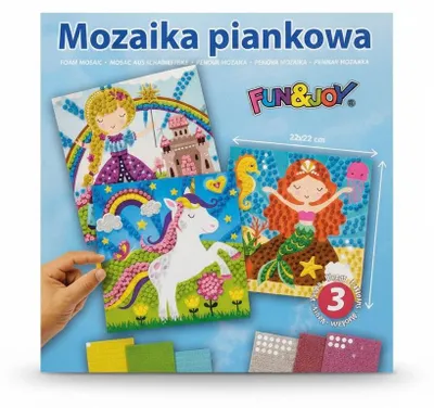Produktbild von Schaumstoffmosaik 3 Designs Mix Mädchen v1 Fun&Joy