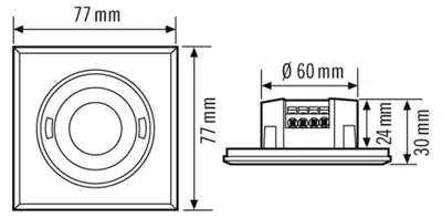 Produktbild von ESYLUX Bewegungsmelder UP PD-FLAT360i/8 SQ weiß quadratisch