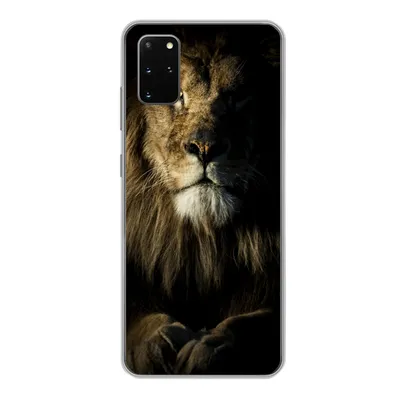 Produktbild von MuchoWow® Handyhülle Schutzhülle Hülle für Samsung Galaxy S20 Plus Löwe - Licht - Schwarz Silikon Softcase Handy Hülle - Hartschale