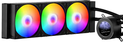 Obrázek produktu pro VEVOR CPU kapalinový chladič, AIO CPU vodní chladič - 3 x 120 mm PWN ventilátory a čerpadlo, vodní chlazení PC pro Intel 115X/1366/2011/1700/1200, AMD AM4/AM5