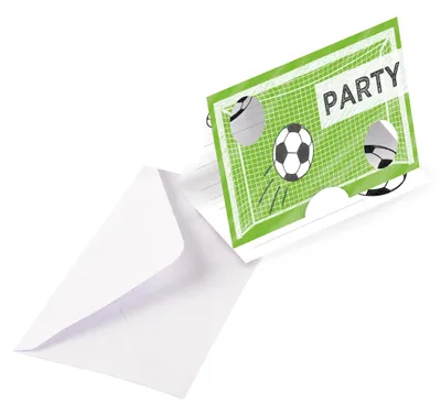 Obrázok produktu pre Amscan 8 pozvánky futbalový stôl futbalové narodeninové karty
