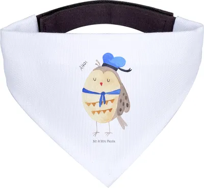 Produktbild von Mr. & Mrs. Panda Halstuch Für Hunde Eule Matrose - Weiß - Geschenk, Hundehalstuch, Heimathafen, Hals Tuch, Ehe, Hunde-Bandana, Hochzeitstag, Hund, Freundin, Bandana, Owl