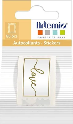 Produktbild von 80 Love-Aufkleber - 25 x 33 mm