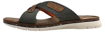 Produktbild von Rieker Herren Pantolette aus leichtem Netzstoff mit weicher Decksohle 21340, Größe:43 EU, Farbe:Grün