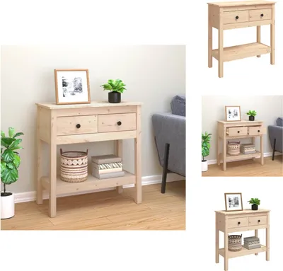 Obrázek produktu pro vidaXL Konzolový stolek 75x35x75 cm z masivního borovicového dřeva - Odkládací stolky