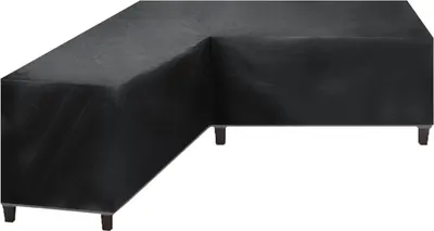Produktbild von Gartenmöbel Abdeckung Loungeset Abdeckung Schutzhülle Gartenmöbel - L-förmig - 300x300x98cm - Wetterbeständig - Schwarz