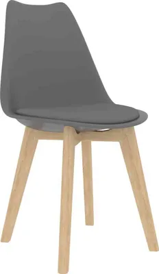 Produktbild von vidaXL Esszimmerstühle 4 Stk. Grau Kunststoff