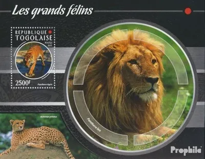 Produktbild von Briefmarken Togo 2015 Mi Block 1160 (kompl. Ausgabe) postfrisch Große Katzen