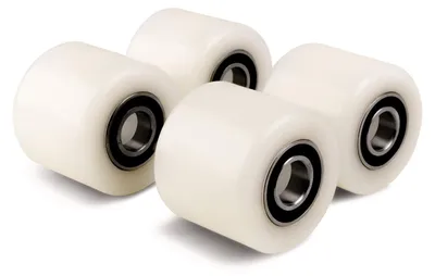 Zdjęcie produktu dla Zestaw 4 kółek paletowych - nylonowe, z łożyskami kulkowymi - 70 mm