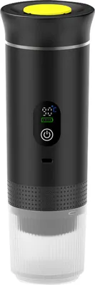 OKWISH Kaffeekapselmaschinen, Kaffeebereiter, Tragbare Espresso-Kapselmaschine Schwarz, Kompakt, Mit Display, Schnelle Zubereitung, Perfekt Für Zuhause, Büro & Reisen