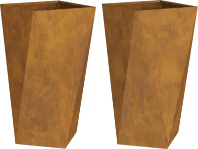 Obrázek produktu pro Truhlík 2 pcs Rezavá 40 x 40 x 75 cm Povětrnostně odolná ocel