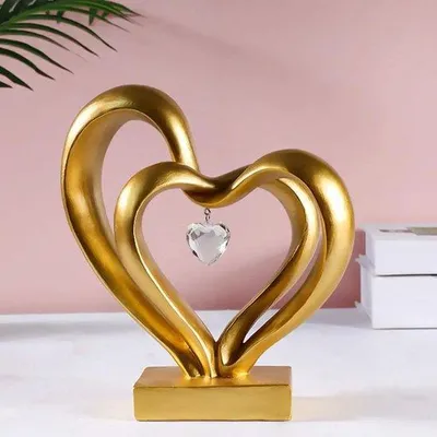 Immagine prodotto di Quadro in resina artistica con motivo a forma di cuore, ideale per matrimoni, salotti e uffici