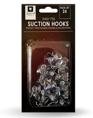 Saugnäpfe mit Haken, 24 Stk., 2,2 cm, durchsichtig, für Dekoration