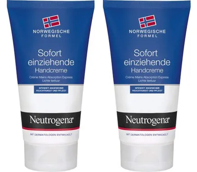 Image de Neutrogena Crème pour les mains à absorption immédiate, paquet de 2, 150ml