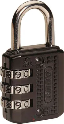 Produktbild von Kombinationsschloss ABUS 715/20 Schwarz Stahl Zink (2 cm)