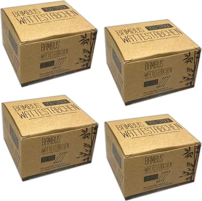 Produktbild von 800 Stück Bambus Wattestäbchen | Ohrenstäbchen Umweltfreundlich | Reinigungsstäbchen Nachhaltig