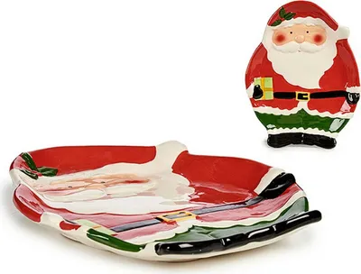 Immagine prodotto di Krist+ Centrotavola di Babbo Natale in Vetroceramica rossa