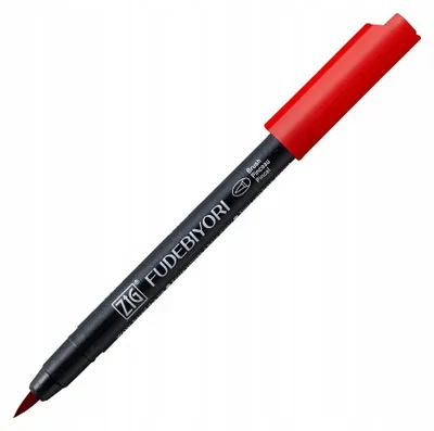 Produktbild von Kuretake Fudebiyori Pinselstift Karminrot Wasserbasiert