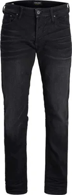 Produktbild von Jack & Jones 12158613, Schwarz, Jeans, Baumwolle, Elasthan, Polyester, Nicht bleichen, Nicht im Wäschetrockner trocknen, Schonwaschgang (40°C)