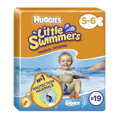 Produktbild von Huggies Litte Swimmers Badeanzug Windeln Größe 5/6 L - Großpackung mit 19 Windeln