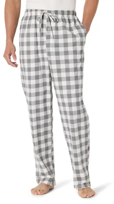 Obrázok produktu pre Pánske pyžamové nohavice Amazon Essentials z bavlneného úpletu, šedé s kockovaným vzorom Buffalo, veľkosť L