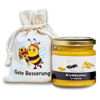 Gute Besserung Geschenk mit Honig