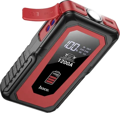 Produktbild von Powerbank Hoco 10000 mAh 2,4A 18W mit Auto-Notstarter QS3 schwarz