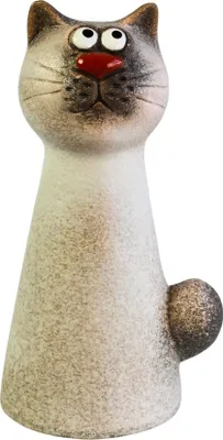 Produktbild von Zaunhocker Katze aus Keramik Dekofigur Gartenfigur Gartenkeramik Deko Gartendeko