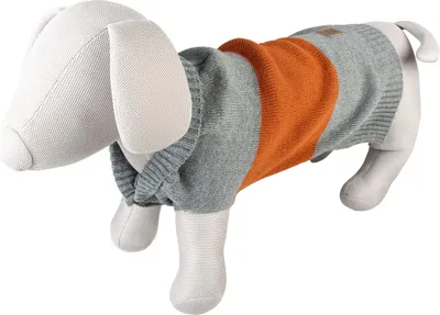 Obrázek produktu pro Duvo+ psí svetr Cozy šedý/oranžový, velikost: S