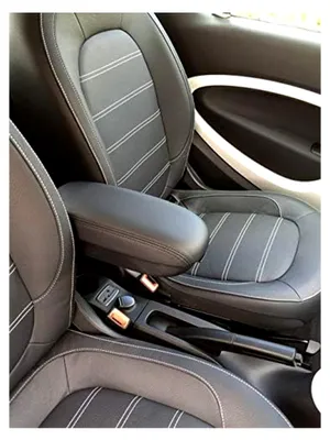 Produktbild von Höhenverstellbare Mittelarmlehne aus Kunstleder mit Ablagefach für smart fortwo forfour 453