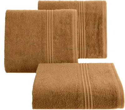 Obrázek produktu pro Ručník Mela 70x140 cm hnědá Bambusová viskóza (z bambusové buničiny) s dekorem lemování