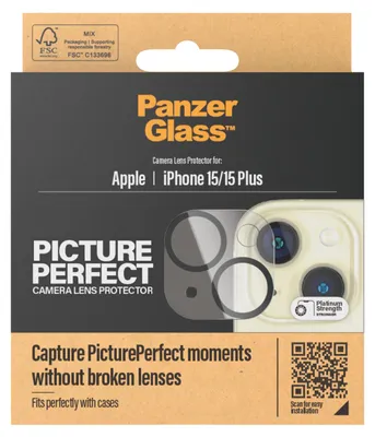 Imagen del producto de PicturePerfect Protector de lente de cámara para Apple iPhone 15 / 15 Plus - Transparente