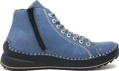 Imagen del producto de Botines de cordones Rieker para mujer, color azul, estilo casual