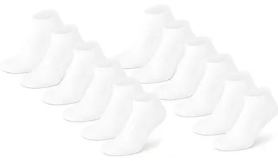 Produktbild von 12 Paar Damen Sneaker Socken mit & ohne Muster Baumwolle, Weiß/39-42