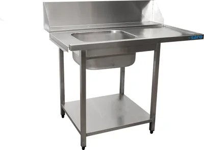 Image de Table d'arrivée d'eau pour lave-vaisselle Saro, côté gauche, 1 bac, 1200 mm