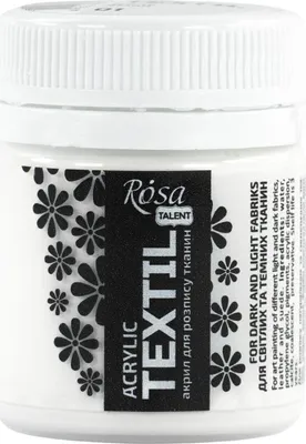 Image de Rosa Talent Peinture pour tissus White (01) 20 ml 1 pièce
