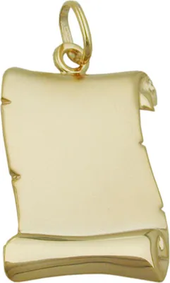 Produktbild von Anhänger Dokumentenrolle 22x17mm matt glänzend 9Kt GOLD gold 22x17mm