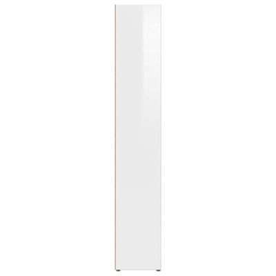 vidaXL CD-Regale 2 Stk. Hochglanz-Weiß 21x16x93,5 cm Holzwerkstoff
